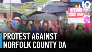 Protesters call for Norfolk County DA Michael Morrissey to resign [upl. by Isyak760]