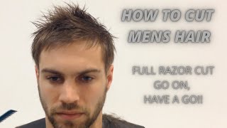 HOW TO CUT HAIR FULL TUTORIAL FULL SHORT TEXTURED RAZOR CUT [upl. by Anauqed275]