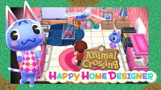 Animal Crossing Happy Home Designer Day 9 An officestudio for a star Rosie Amiibo Card [upl. by Desai]