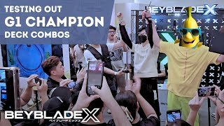 G1 Champion Singapore Deck Combos Testing  Beyblade X  ベイブレードX  戰鬥陀螺X [upl. by Croix]