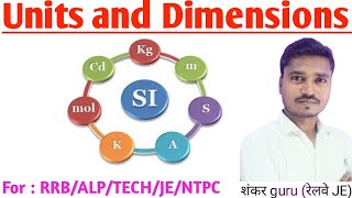 Units and Dimensions ll मात्रक तथा विमाएँ ll RRB Science ll Railway physics ll [upl. by Pontius]