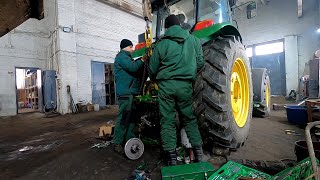 Установка ВОМ на John Deere 6110B [upl. by Massingill]