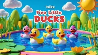 🦆 Sing Along 5 Little Ducks Go Quacking  Fun Nursery Rhymes for Kids 🎶✨ [upl. by Bedwell]