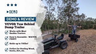 Demo and Review  VEVOR Tow Behind Dump Trailer [upl. by Einna]