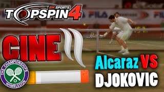 Alcaraz VS Djokovic Wimbledon CINE🚬Sin HUD · TOP SPIN 4 [upl. by Stroud722]