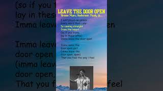 Bruno Mars Anderson Paak Silk Sonic  Leave the Door Open Lyrics shorts [upl. by Michi409]