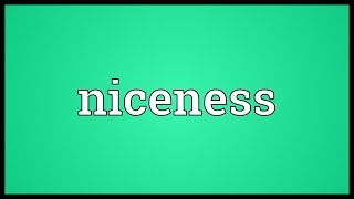 Niceness Meaning [upl. by Orabel]