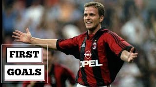 Oliver Bierhoff  first goal for AC MILAN in SERIE A 19981999 ACMILAN GOALS viral [upl. by Assenav]