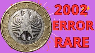 1 euro coin Germany 2002G Error and rare [upl. by Nilla]