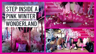 Step inside NYCs most Instagrammable pink winter wonderland  NBC New York [upl. by Ayila]