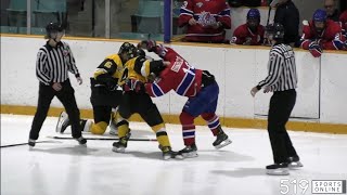 GOJHL  Strathroy Rockets vs KitchenerWaterloo Siskins [upl. by Lauzon402]