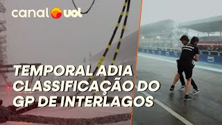 FÓRMULA 1 TEMPORAL COM RAIOS ADIA CLASSIFICAÇÃO DO GP DE INTERLAGOS PARA DOMINGO [upl. by Onateag312]