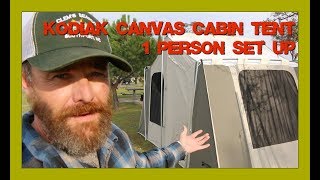 How to Set up a Kodiak Canvas Cabin Tent  1 Person Setup [upl. by Hsiri119]