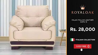 Royaloak  Milan Italian Leather Sofa 1S [upl. by Adnohsar]