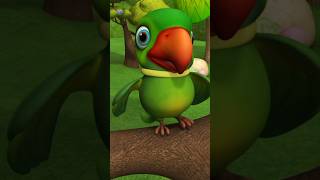 The Parrot Song Bird Rhymes मैं तोता मैं तोता Hindi Learning Rhymes shortsforkids viral poem [upl. by Nosliw]