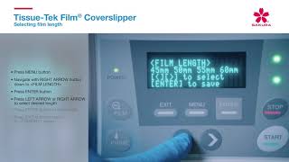 Tissue Tek Film Coverslipper Selecting film length [upl. by Becht631]