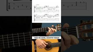 Fingerstyle Guitar  Take Me Home Country Roads [upl. by Ylloj622]