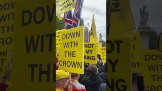 Not my king protesters at the horse guards parade today in london [upl. by Sig]