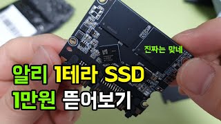 치킨보다싼 1만원 1TB 알리 SSD 구매 및 뜯어보기  1TB SSD [upl. by Hadwyn]