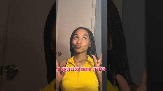 Easy Knotless Braids Styles 🎀knotlessbraids protectivestyles hairreels backtoschoolhairstyle [upl. by Florence]