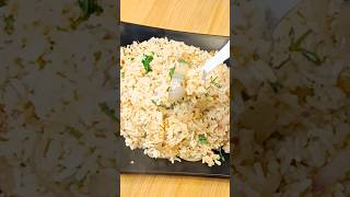 Most VIRAL RICE 🍚 recipe😱😋food lemonrice garlicrice friedrice dinner shorts youtubeshorts [upl. by Dwight]