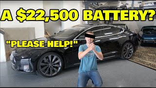 Tesla wanted him to pay 22500 to replace a battery pack we did it for 75 less [upl. by Ikuy]