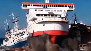 Ship Crash Compilation  1 [upl. by Lepper]