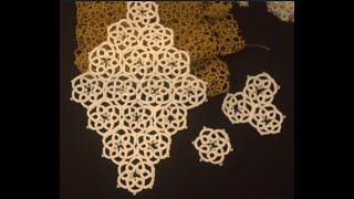 Shuttle tatting\\ how to make a tatting placemat using small motifs \\ for beginners [upl. by Accemahs]