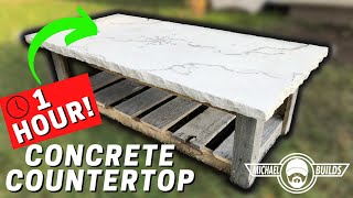 How to make a Concrete Counter Top in 1 hour [upl. by Nnomae]