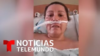 Madre latina con COVID19 grabó su testimonio antes de morir  Noticias Telemundo [upl. by Ahsinelg]