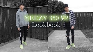 How To Style YEEZY SemiFrozen Yellow  LOOKBOOK With YEEZY 350 V2 [upl. by Eendyc]