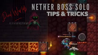 Nether Boss Solo Tips amp Tricks  Pixel Worlds [upl. by Ttocserp808]