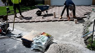 How To Install Paver Brick Driveway Like Pros wTime Lapse [upl. by Ettennek]