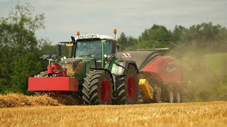 Fendt 930  Fendt 716 Vario mit New Holland Big Baler 1290 beim Stroh Pressen [upl. by Elconin]