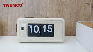 Twemco Flip Clock AL30  German Quartz  RETRO Alarm Clock [upl. by Schwejda]