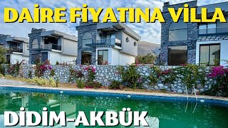 DAİRE FİYATINA VİLLA  BURAYI GÖRMEDEN EV ALMAYIN  DİDİM AKBÜK’TE FULL EŞYALI SATILIK VİLLA [upl. by Felicidad]