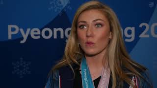 Mikaela Shiffrin On Her Giant Slalom Triumph  Team USA In PyeongChang [upl. by Bancroft391]