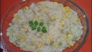 Delicioso arroz com milho e ervilha [upl. by Odnomra637]