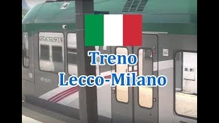 🚈 🚂 Treno Lecco  Milano Porta Garibaldi Trenord [upl. by Grazia]