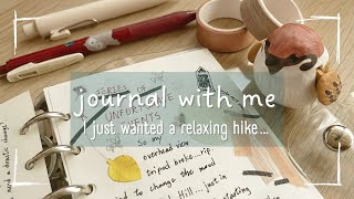 journal with me about my hiking woes 🫠 A6 6 ring binder journaling [upl. by Atteyek]