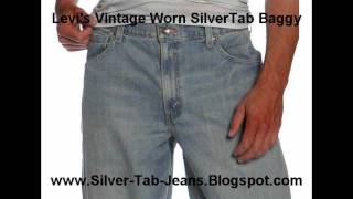 Silver Tab Jeans Vintage Worn Color Light Blue Gray Clean Look SilverTab Baggy [upl. by Tuck]