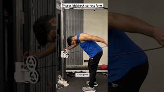 How to do triceps kickback in correct way with cable  correct form [upl. by Aleris]