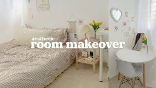 room makeover 🌷korean style and pinterest inspired ♡ [upl. by Elgar]