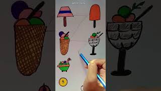 আইস্ক্রীম 🍧🍨  veryeasydrawingforkids art drawing Please Subscribe and like 🙏🏻 [upl. by Ecinreb]