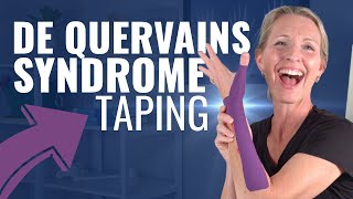 How to Tape De Quervains Syndrome Do It Yourself Taping to Stop Thumb Pain [upl. by Iru]