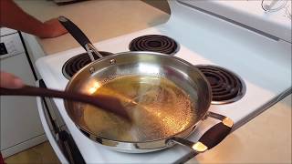 Making a stainless steel pan nonstick [upl. by Hallett836]