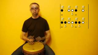 Djembe amp Cajón Lesson  01 Basic 44 rhythms [upl. by Kippie987]