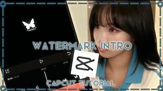 Watermark intro for edit  capcut tutorial [upl. by Capps]