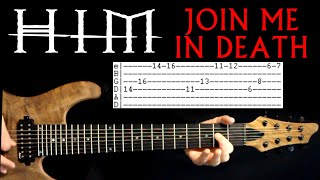 HIM Join Me In Death Guitar Tab Lesson  Avalanche Effect Tabs Cover [upl. by Bartholomeus]