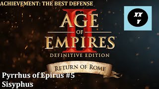 AOE 2 DE — Pyrrhus of Epirus — Mission 5 — HARD — Sisyphus — Achievement —The Best Defense [upl. by Zaneta57]